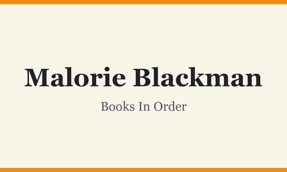 Malorie Blackman Books In Order